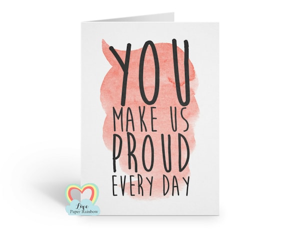 we are proud of you card, proud card, congratulations card, graduation card, well done card, so proud, proud quote card