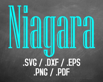 Niagara Font Design Files For Use With Your Silhouette Studio Software, DXF Files, SVG Font, EPS Files, Svg Fonts, Niagara Silhouette