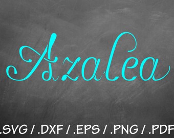 Azalea Font Design Files, Silhouette Studio, Cricut Design, Brother, Scal, DXF Files, SVG Font, EPS Files, Svg Font, Wedding Font Silhouette