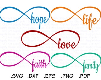Love Infinity Svg Etsy