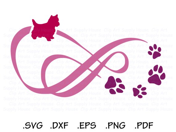 Infinity Puppy SVG Clipart, Cricut Maker, Wall Art, Animal Svg File for Vinyl Cutters, Screen Printing, Silhouette, Die Cut File - CA104