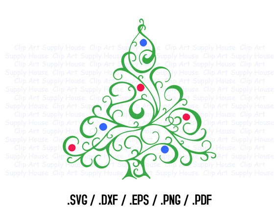 Download Free Christmas Tree Clipart Winter Christmas Wall Art Tree Svg Etsy SVG Cut Files