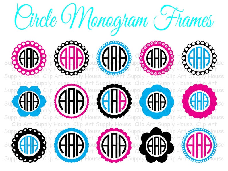 Download Circle Monogram Frame SVG Cut Files for Vinyl Cutters ...