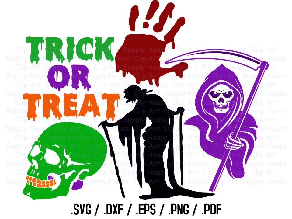 Download Happy Halloween Clipart Halloween SVG File Zombie Hand | Etsy