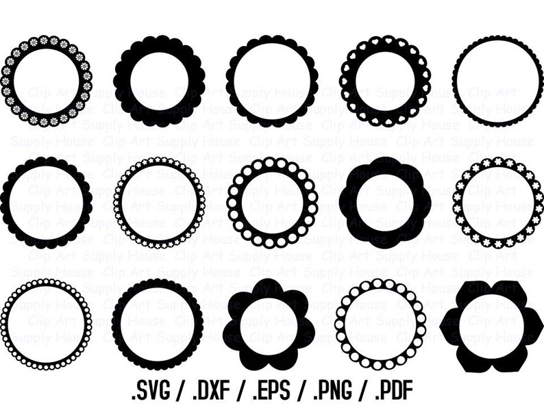 Download Circle Monogram Frame SVG Cut Files for Vinyl Cutters ...