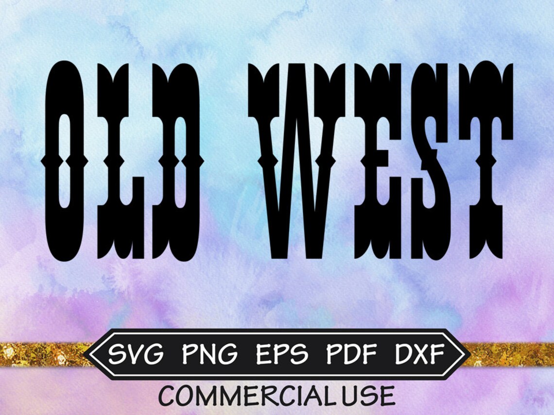 Old West Font Design Files For Use With Your Silhouette Studio | Etsy