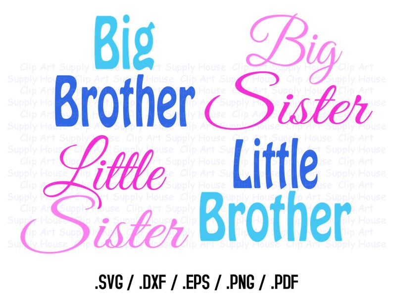 Big Brother Big Sister Little Brother Little Sister SVG | Etsy