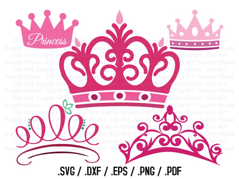 Download Princess Crown Clipart Design File Crown Svg Clipart Crown Etsy
