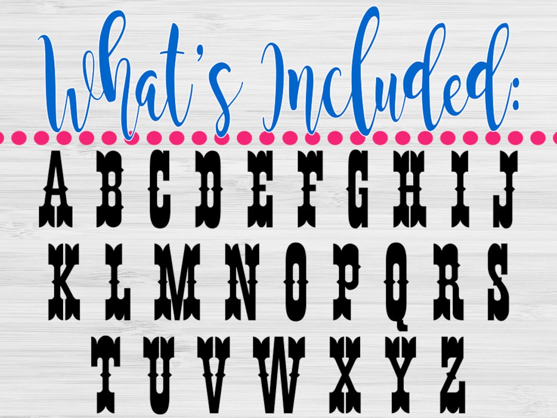 Old West Font Design Files For Use With Your Silhouette Studio | Etsy