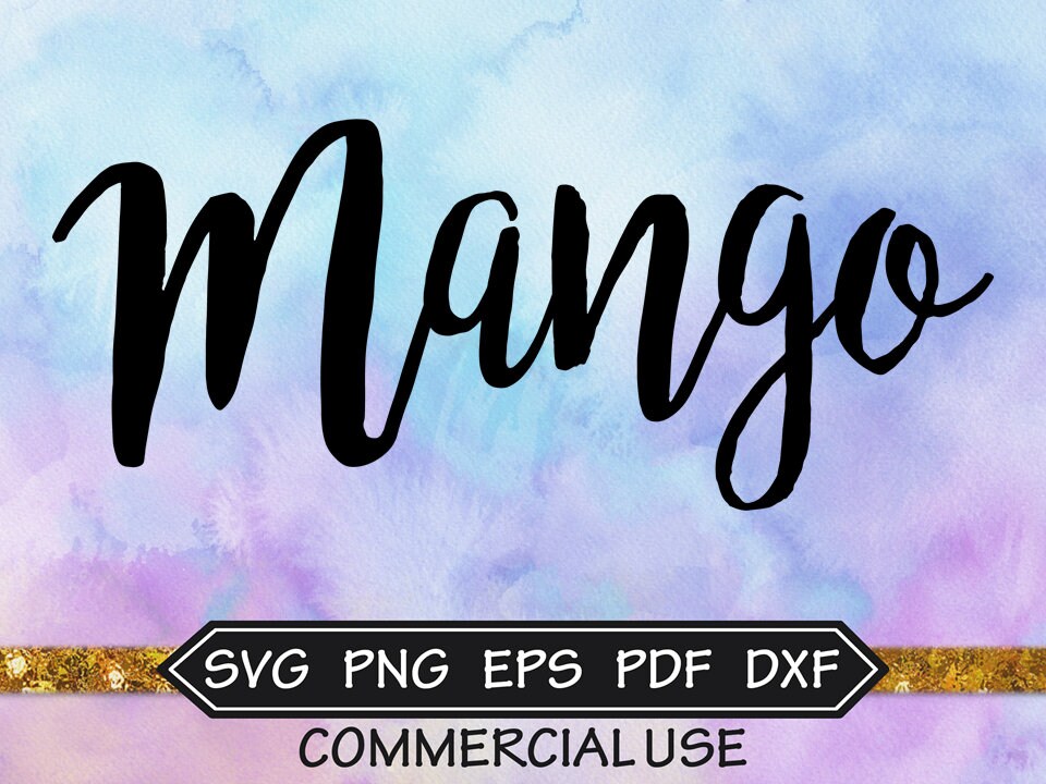 Mango Font Design Files For Use With Your Silhouette Studio | Etsy