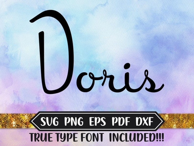 Doris Font Download - Wedding SVG Font - True Type Design - Silhouette ...