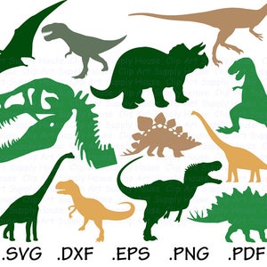 Dinosaurier SVG, T-Rex Clipart, Dinosaurier Vektor, Silhouette und Cricut Dateien, Dinosaurier svg Bundle, Drossel svg Designs, Dinosaurier Cut File - CA446