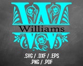 Split Monogram Font Design Files, Calligraphy Svg Font, Cricut Design, Split Font Svg, Brother Scan Cut, DXF Files, SVG Split Font, EPS File