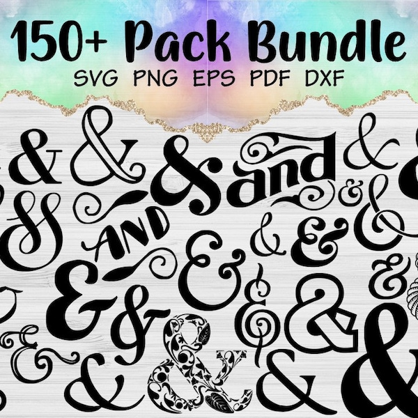 Ampersand SVG, Modern Calligraphy SVG, And Svg, Handlettered And Symbol, Instant Digital Download, dxf, png, svg files Included - CA617
