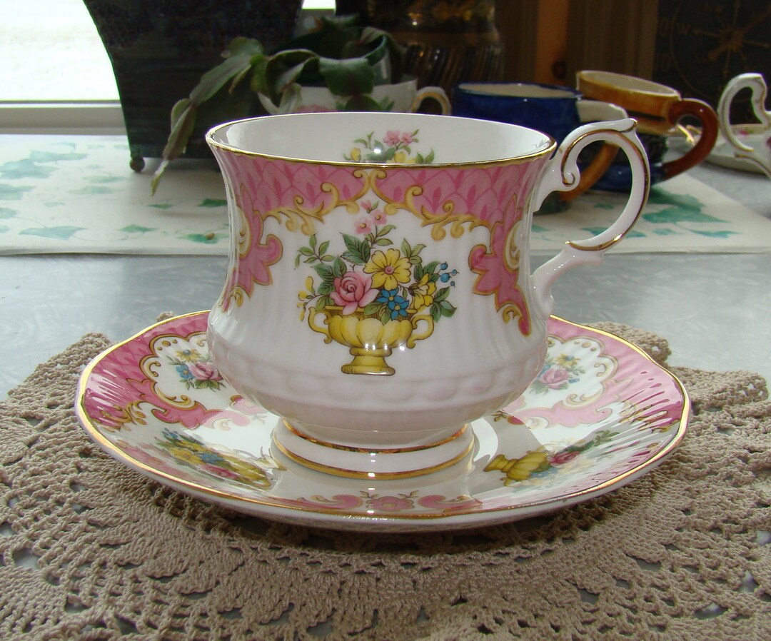 Rosina Queens centenary Dear Fine Bone China Vintage Tea Cup and Saucer
