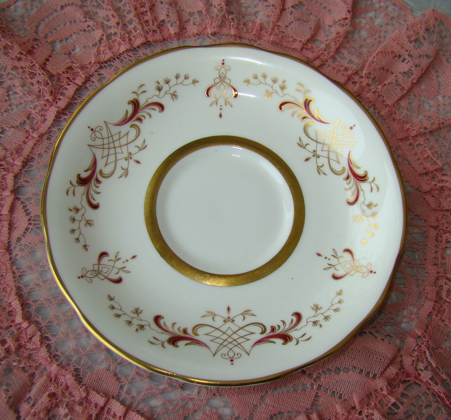 Coalport - Bone China Made in England - Gold and Red Design - Etsy