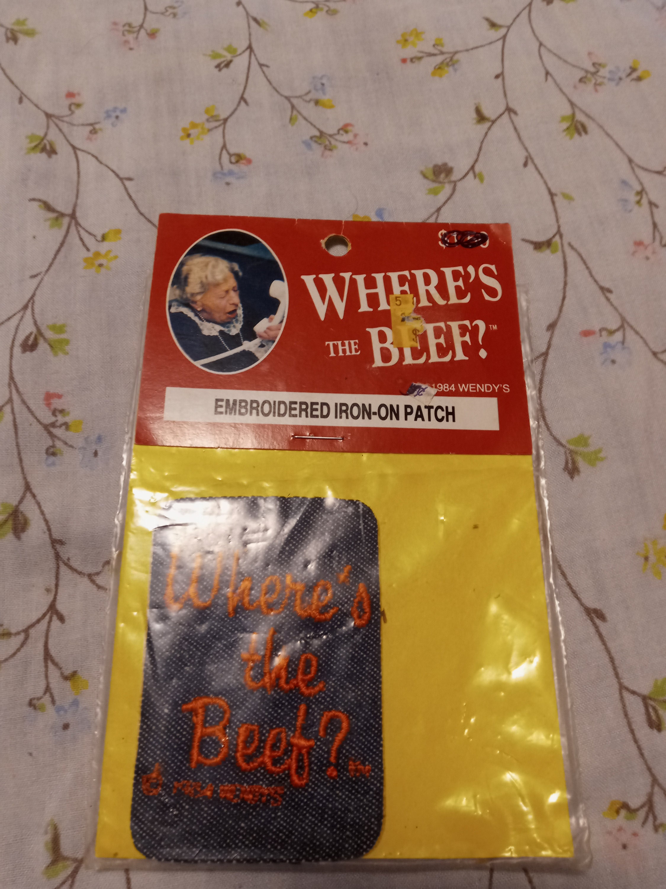 1980s Wendy's Where's the Beef Iron on Patch New in Package - Etsy