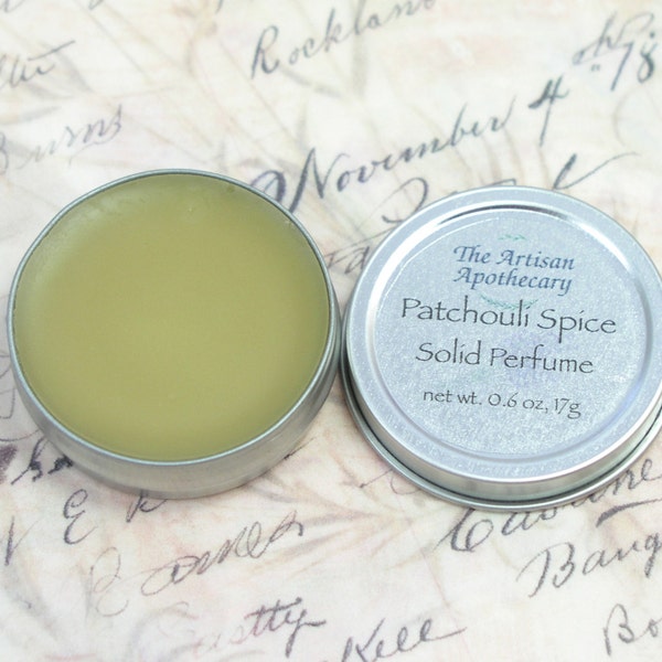 Patchouli Spice | Patchouli Perfume, Solid Perfume, Handmade Perfume, All Natural Perfume, Essential Oil Perfume, Sandalwood Perfume