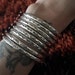 Individual Stamped Sterling Stacker Cuffs- Silver Cuff Bracelets- Hand Stamped 