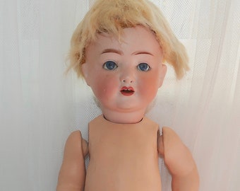 1920s HEUBACH KOPPELSDORF GERMANY 16 1/2" Baby Doll #320.2. Open Nostrils Blue Sleepy Eyes