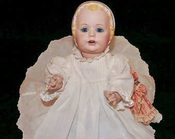 JDK Bonet Hilda Baby Doll Bisque Head Real Seeley Composition Body, Reproduction