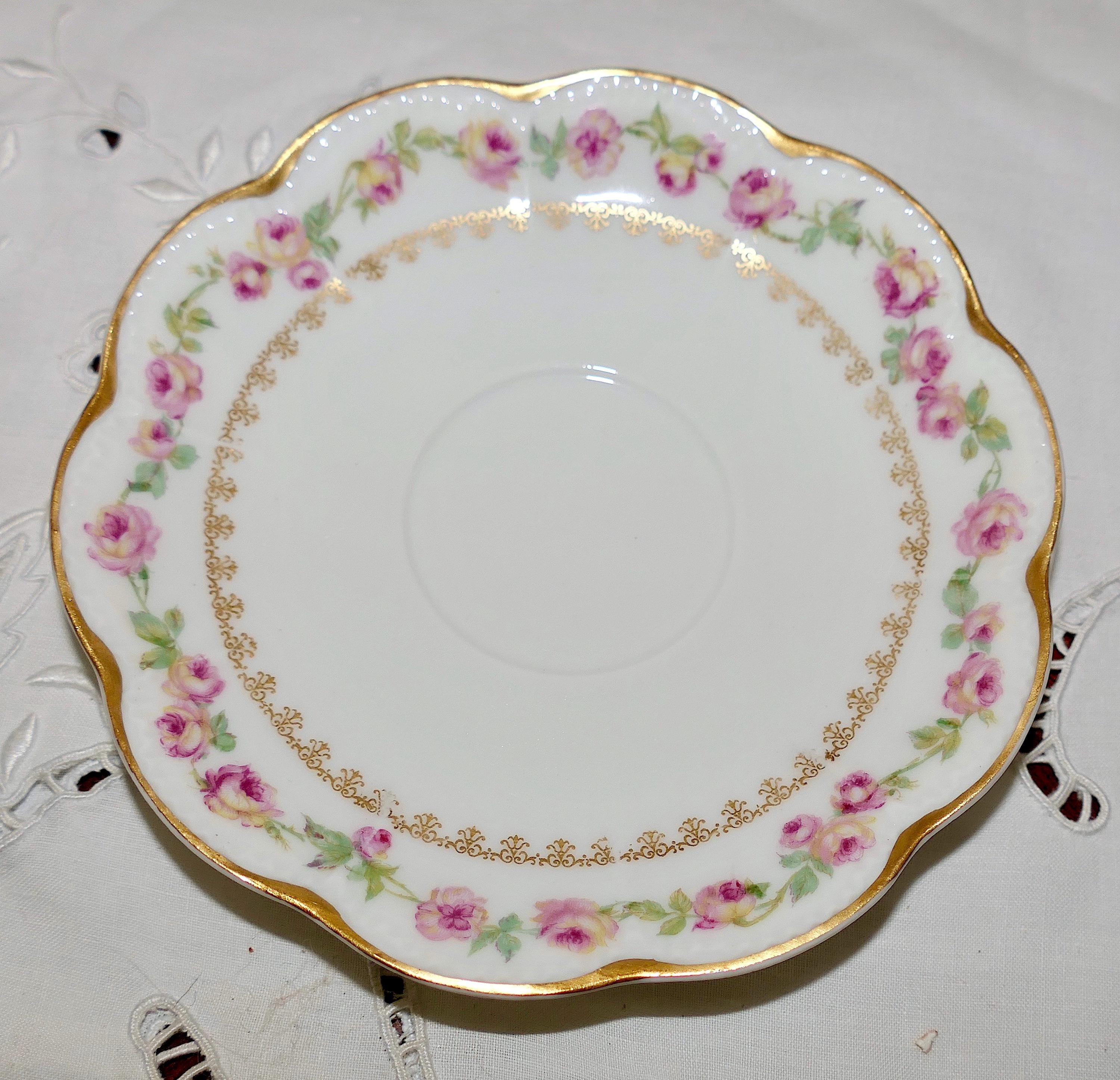 HAVILAND LIMOGES FRANCE Schleiger 526 Hand Painted 1 Saucer 5.75