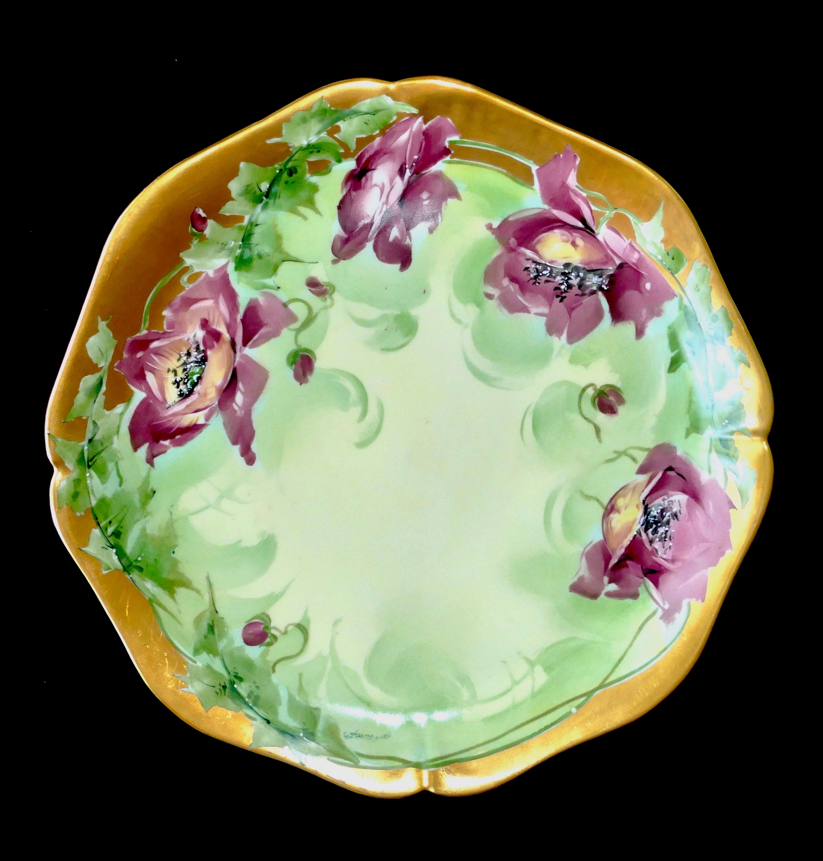 1898s PICKARD China LIMOGES W.g.&co. France Art Nouveau Hand