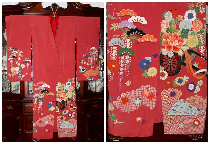 Japanese Antique Houmongi 訪問着 Formal Kimono Hand Made | Etsy