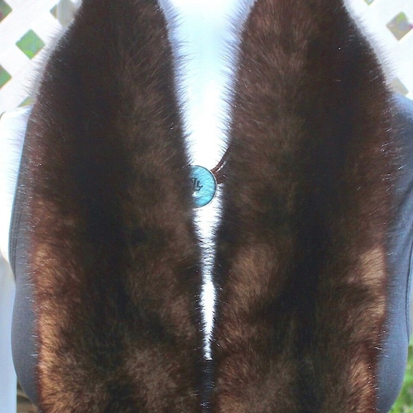 Real Russian Sable Fur Vintage Scarf Boa Shawl Wrap Collar Stole