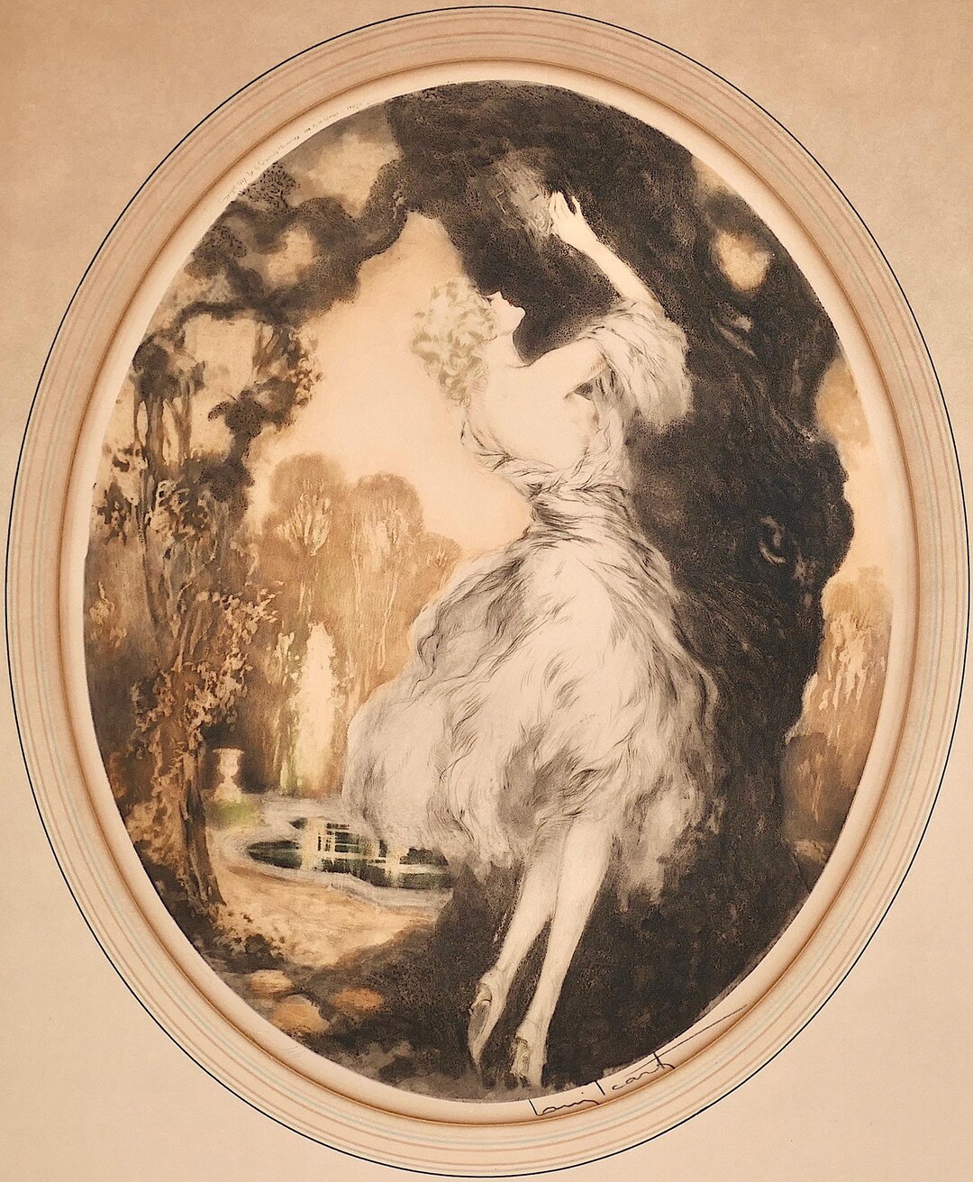 Louis Icart Facsimile Signed Limited Edition Giclee Small:Les Chapeau