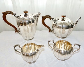 c'1922 ENGLISH BIRMINGHAM William Suckling Sterling Silver Tea Coffee 4 Pc Set 1790 GR~57.55 oz troy