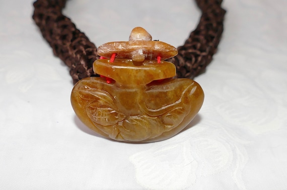 Antique Chinese Jadeite Jade Snuff Bottle Pendant… - image 9