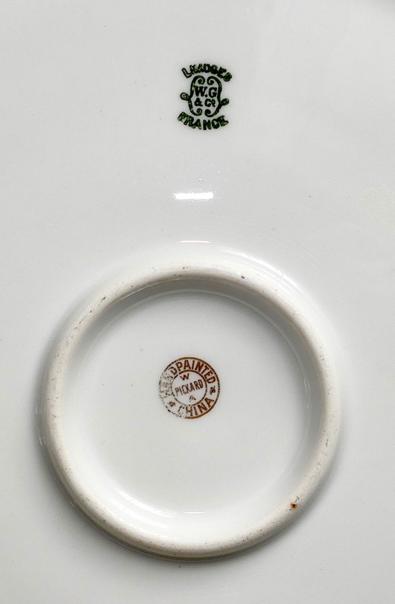 1898s PICKARD China LIMOGES W.g.&co. France Art Nouveau Hand