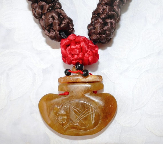Antique Chinese Jadeite Jade Snuff Bottle Pendant… - image 6