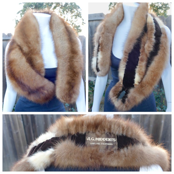Luxury Real Marten Sable Fur Long 43.5" Vintage S… - image 8