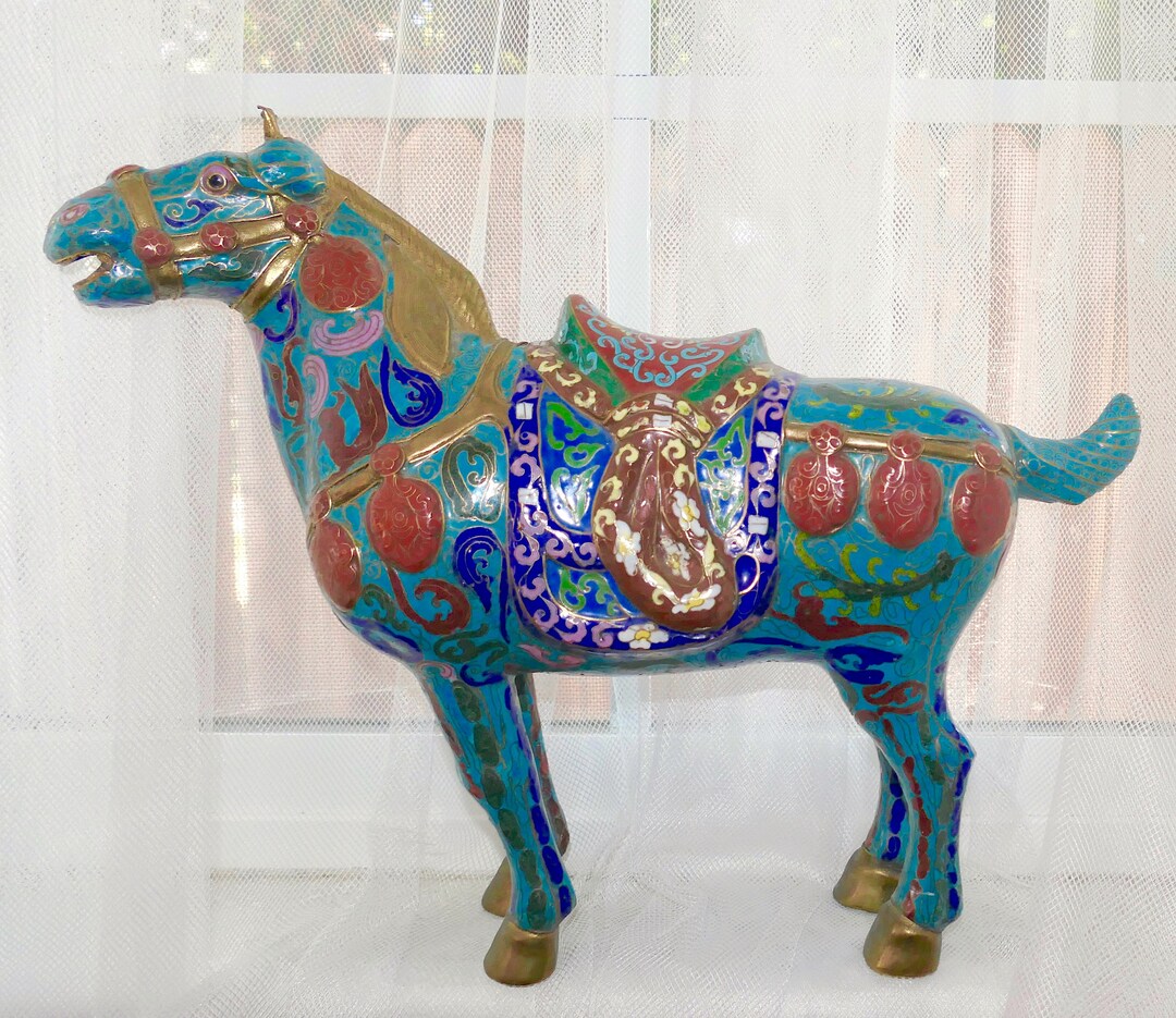 19th Century Chinese Cloisonné Horse 14
