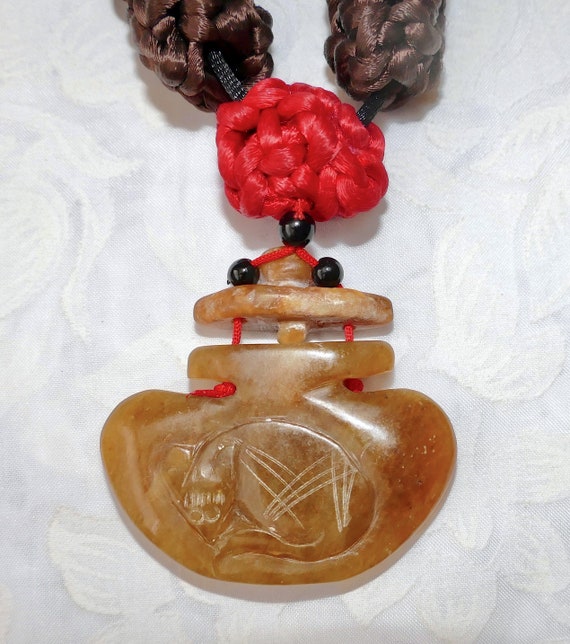Antique Chinese Jadeite Jade Snuff Bottle Pendant… - image 5