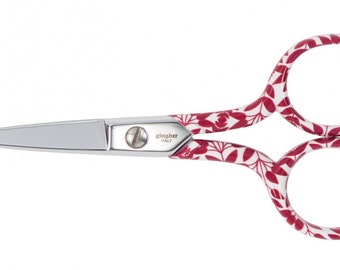 Gingher Designer Scissors - Sawyer 4" Embroidery 2016 Limited Edition / Red and White Floral