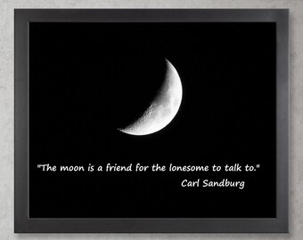 Friend Moon Fine Art Print Moon Decor Bedroom Decor Moon Etsy