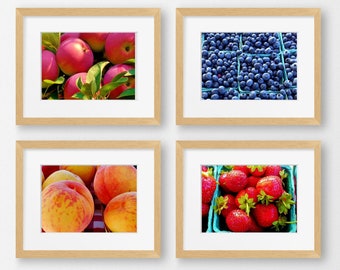 FRUIT PRINTS ENSEMBLE-Fine Art Prints, Food Photography, Kitchen Decor, Kitchen Prints, Country Kitchen, Farmhouse Decor, Picture of Fruit