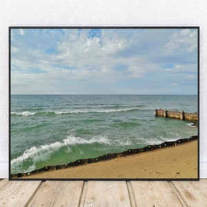 LAKE MICHIGAN SWELLS-Fine Art Print, Beach Photography, Michigan Beaches, Lake Michigan, Great Lakes, Seascape, Nautical Decor, Beach Decor