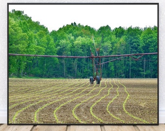 FARM IN SPRING-Fine Art Print, Corn Field, Farm Photography, Farmhouse Decor, Country Decor, Country Landscape, Farm Picture, Farm Print
