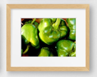 GREEN PEPPERS Mini Print-Farm To Table, Kitchen Decor, Restaurant Decor, Country Kitchen, Farmhouse Decor, Vegetables, Food, Green Peppers