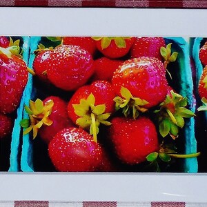 STRAWBERRIES MINI PRINT-Fine Art Print, Kitchen Decor, Restaurant Decor, Country Kitchen, Farmhouse Decor, Food Photography, Fruit Print image 2