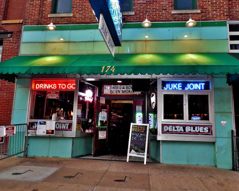 BEALE STREET Memphisrum Boogie Blues Hall Fine Art Print Etsy