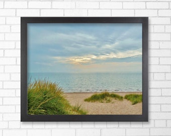 LAKE MICHIGAN HAZE-Fine Art Print, Lake Michigan, Great Lakes, Beach Lover, Beach Photography, Lakehouse Decor, Beach Decor, Pure Michigan