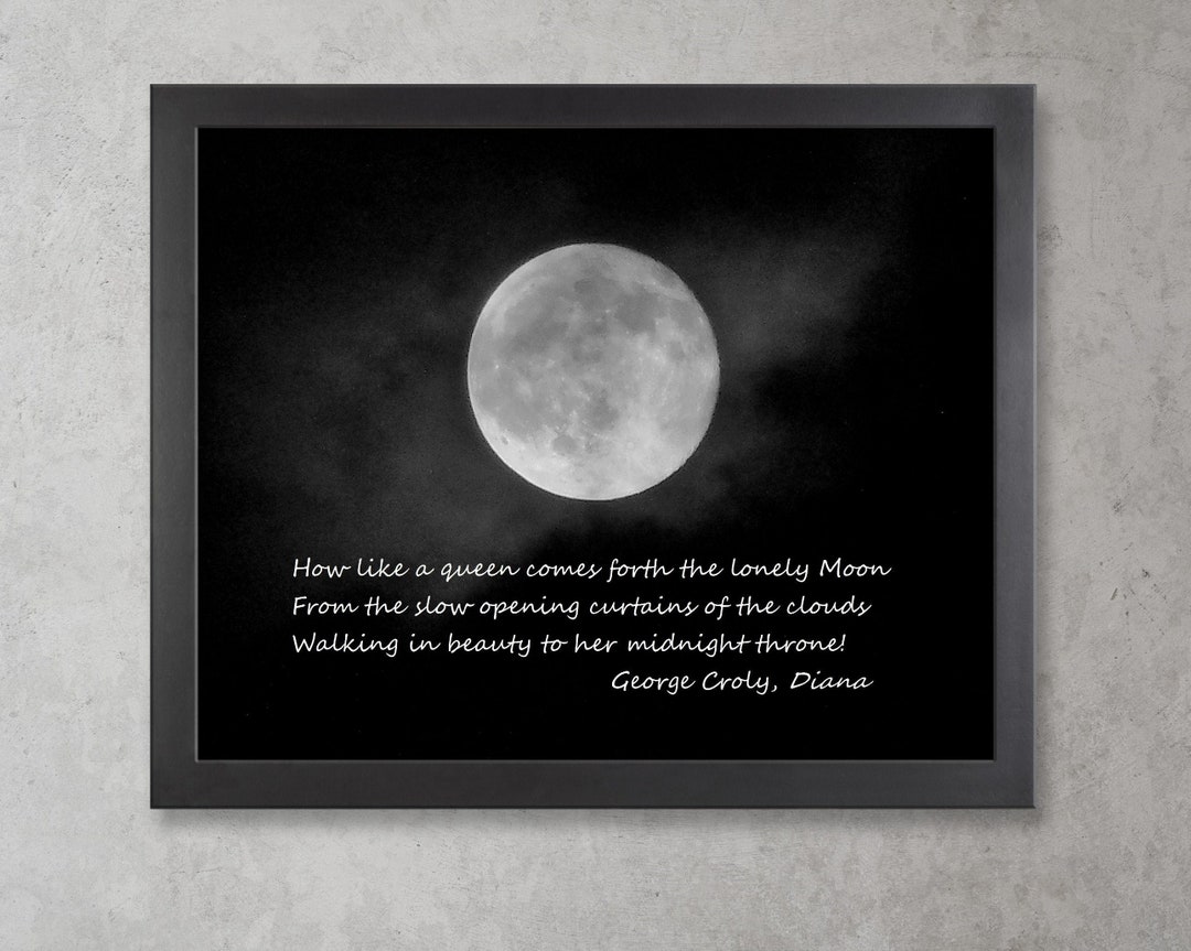 QUEEN Moon-fine Art Print, Moon Photography, Lunar Photography, Moon Decor,  Bedroom Decor, Picture of Moon, Moon Poetry, Full Moon Picture - Etsy, image size:1080x863