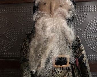 Primitive OOAK 16 Inch Santa Claus