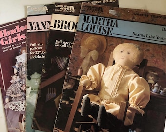 Assorted Pattern Books for Dolls. See description for information.