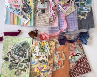 Postage Stamps for Junk Journaling, Scrapbooking, Stamp Collecting.